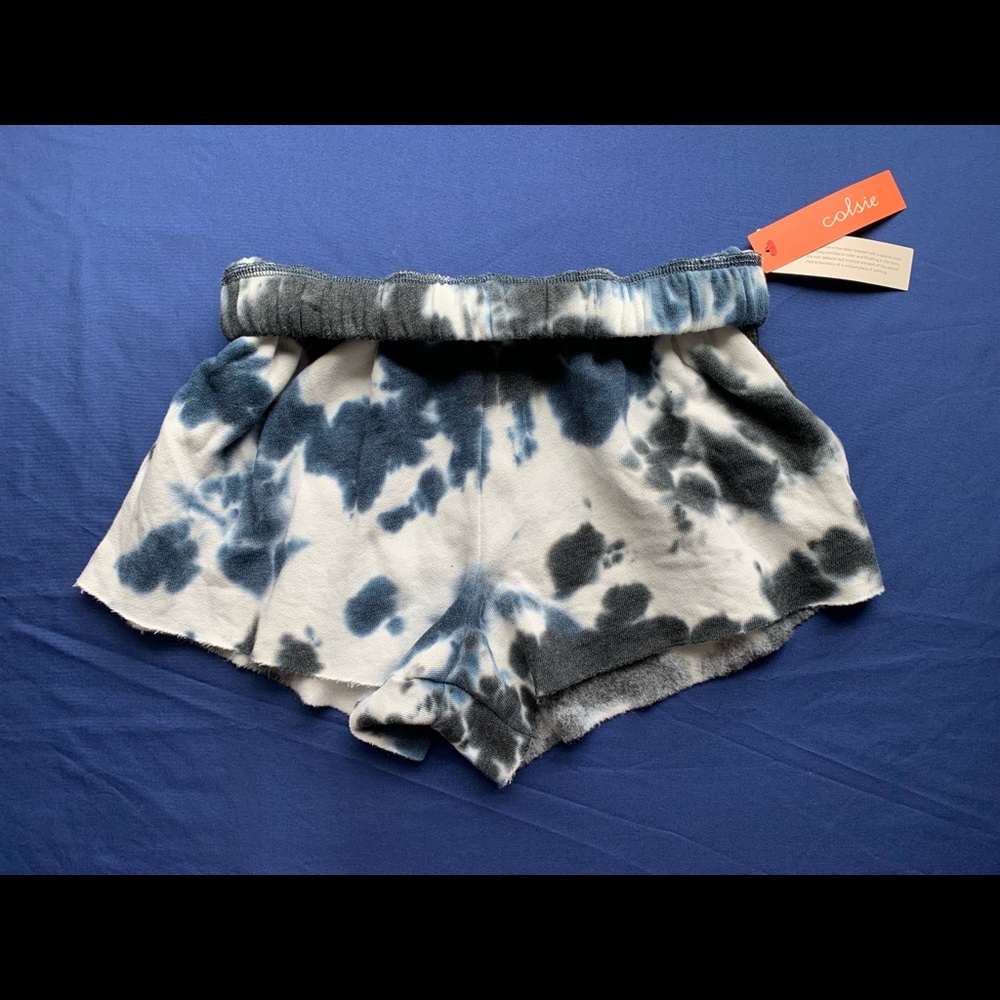 Tie dye sweat shorts
